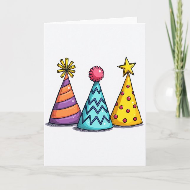 Joyful Hats Birthday Card (Front)