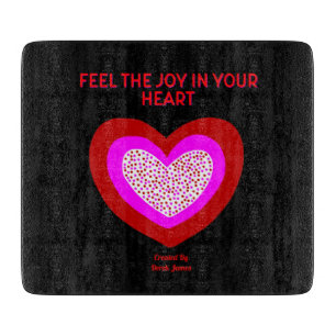 Joyful Heart Glass Cutting Board