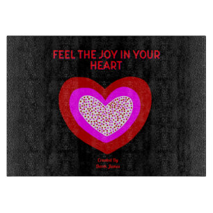 Joyful Heart Glass Cutting Board