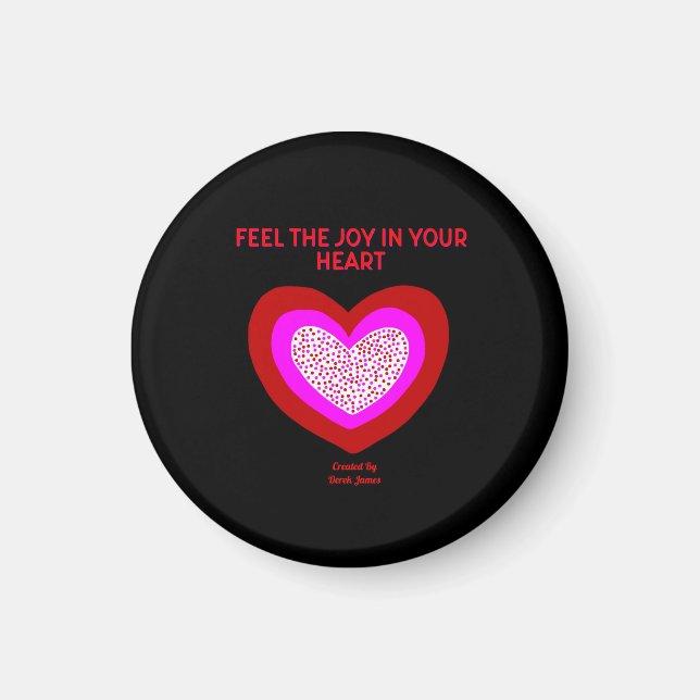 Joyful Heart Round Magnet (Front)