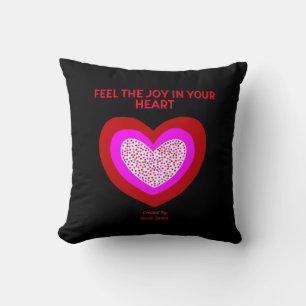 Joyful Heart Square Throw Pillow