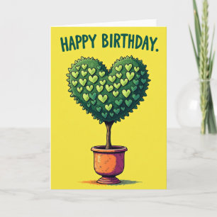 Joyful Heart Topiary Birthday Card