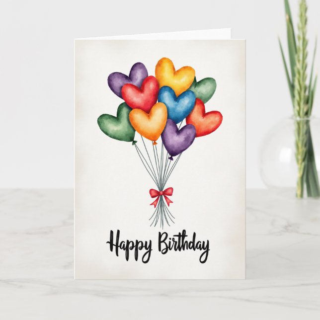 Joyful Hearts Birthday Card (Front)