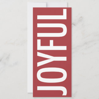 JOYFUL Holiday Card, Large Size, Flat Personalised Card