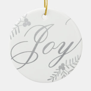 Joyful Holiday Ceramic Ornament