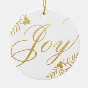 Joyful Holiday Ceramic Tree Decoration