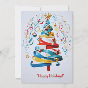 Joyful Holiday Christmas Tree: Greeting Card