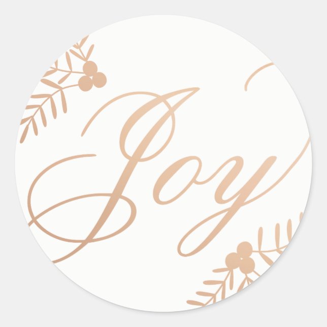 Joyful Holiday Classic Round Sticker (Front)