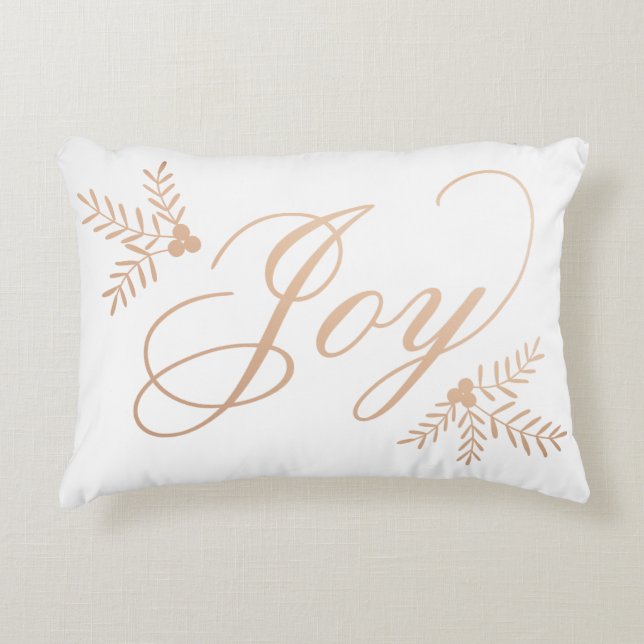 Joyful Holiday Decorative Cushion (Front)