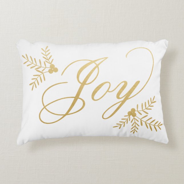 Joyful Holiday Decorative Cushion (Front)