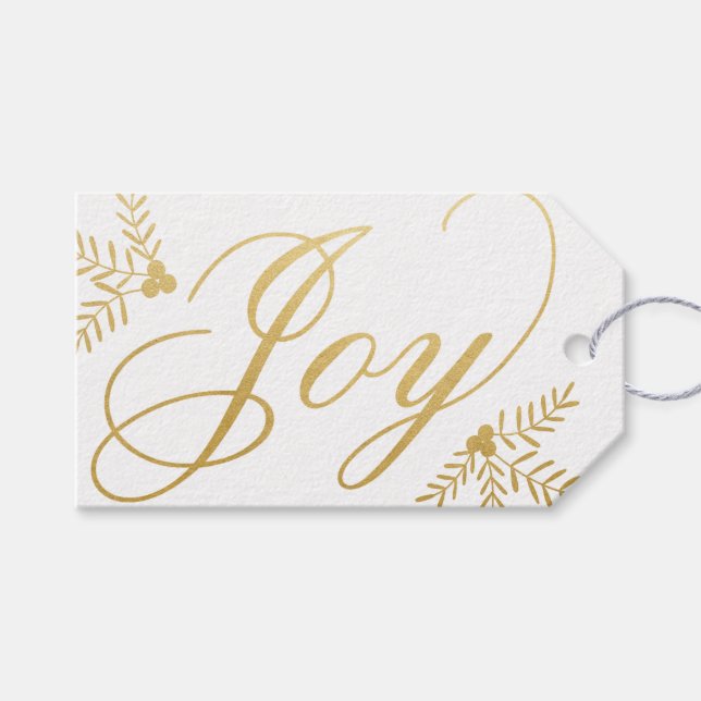 Joyful Holiday Gift Tags (Front (Horizontal))