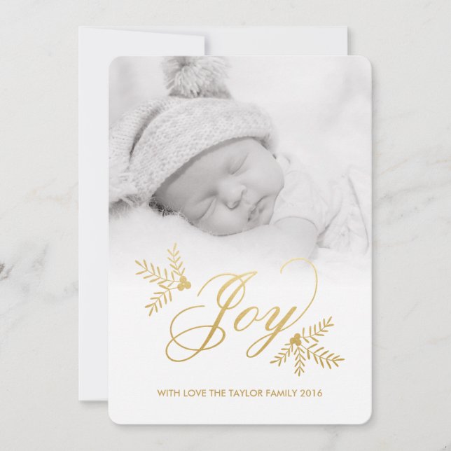 Joyful Holiday Photo Card (Front)