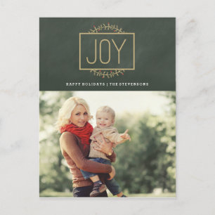 Joyful Holiday Photo Postcard