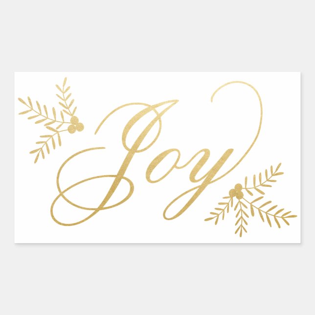 Joyful Holiday Rectangular Sticker (Front)