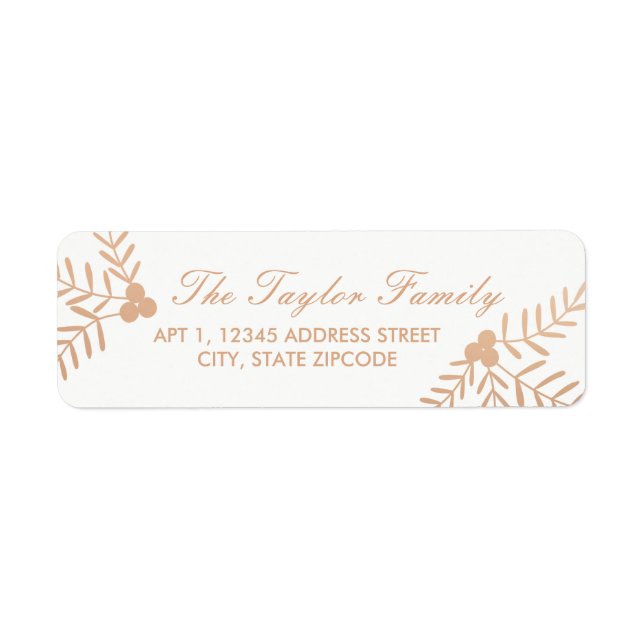 Joyful Holiday Return Address Label (Front)