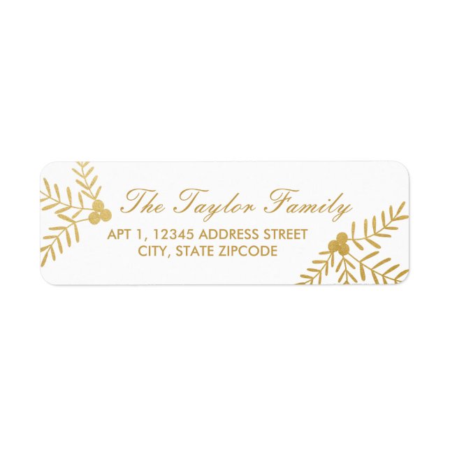 Joyful Holiday Return Address Label (Front)