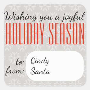 Joyful Holiday Season - Holidayzfordayz Square Sticker