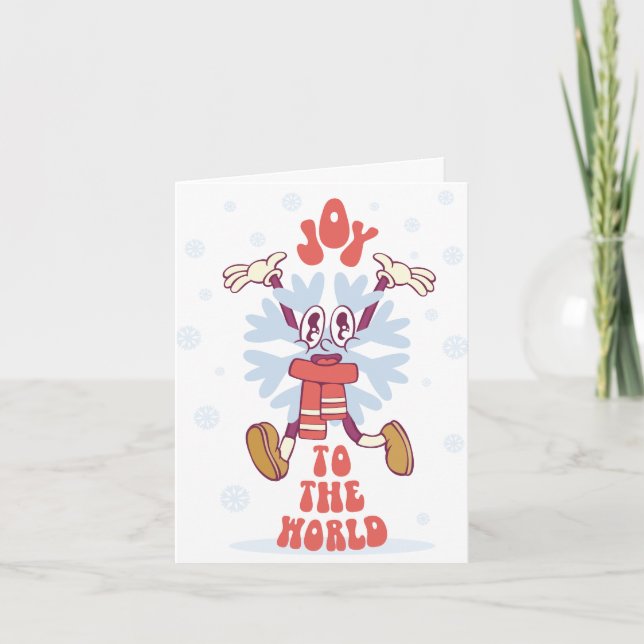 Joyful Holiday Snowflake Character Card (Front)