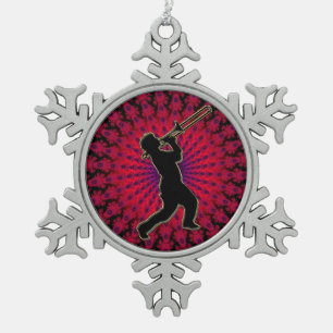 Joyful Holiday Trombone Player Ornament