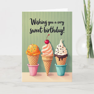Joyful Ice Cream Birthday Card