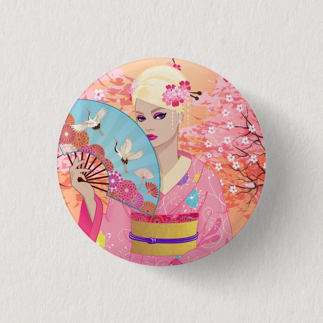 Joyful in Japan 3 Cm Round Badge (Front)