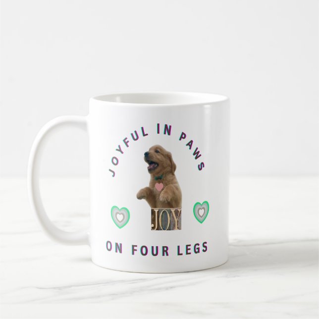 Joyful in paws coffee mug (Left)