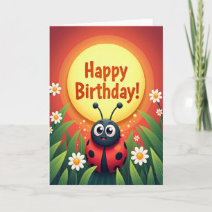 Joyful Insect Birthday Card