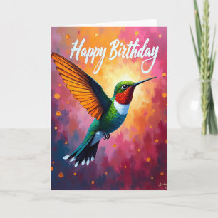 Joyful Iridescent Bird Card