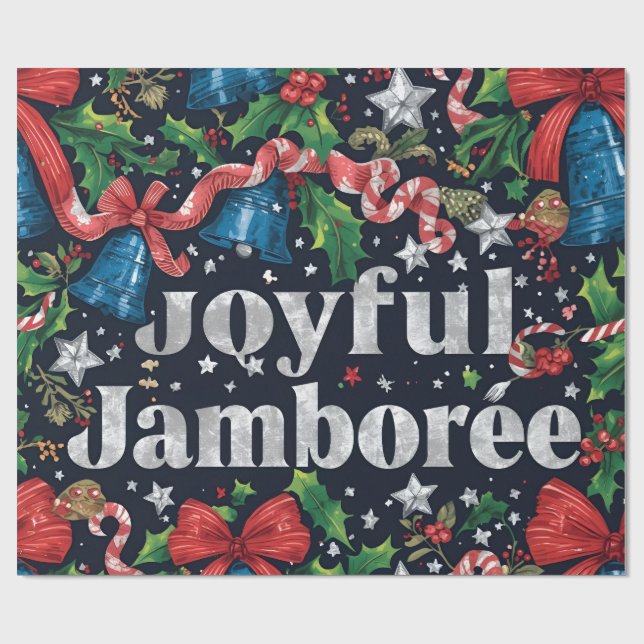 Joyful Jamboree Maximalist Holiday Wrapping Paper (Flat)