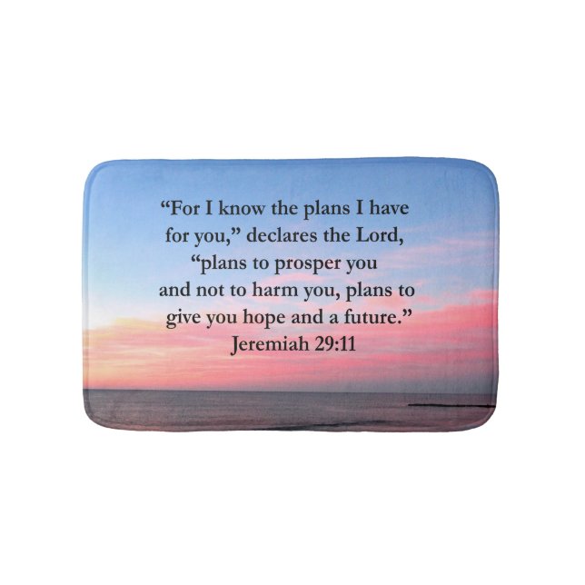 JOYFUL JEREMIAH 29:11 SUNRISE BATH MAT (Front)