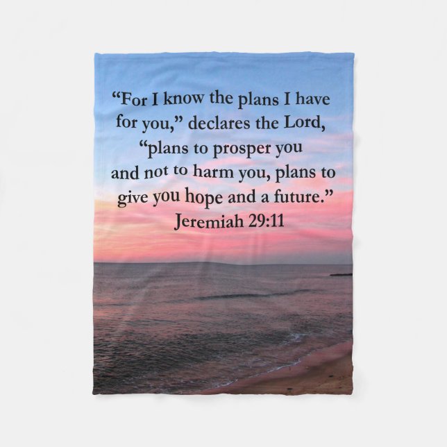 JOYFUL JEREMIAH 29:11 SUNRISE FLEECE BLANKET (Front)