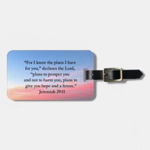 JOYFUL JEREMIAH 29:11 SUNRISE LUGGAGE TAG