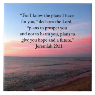 JOYFUL JEREMIAH 29:11 SUNRISE TILE