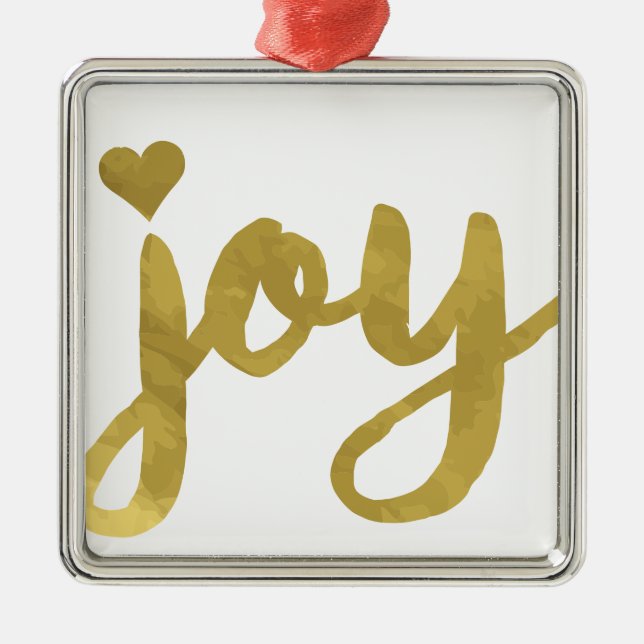 Joyful Joyful I've Got Joy Full of Joy Gold Art Metal Ornament (Front)