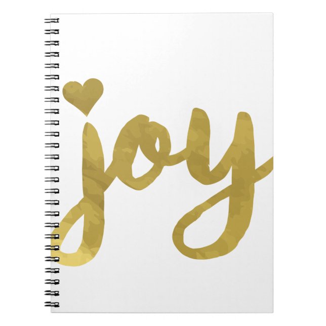 Joyful Joyful I've Got Joy Full of Joy Gold Art Notebook (Front)