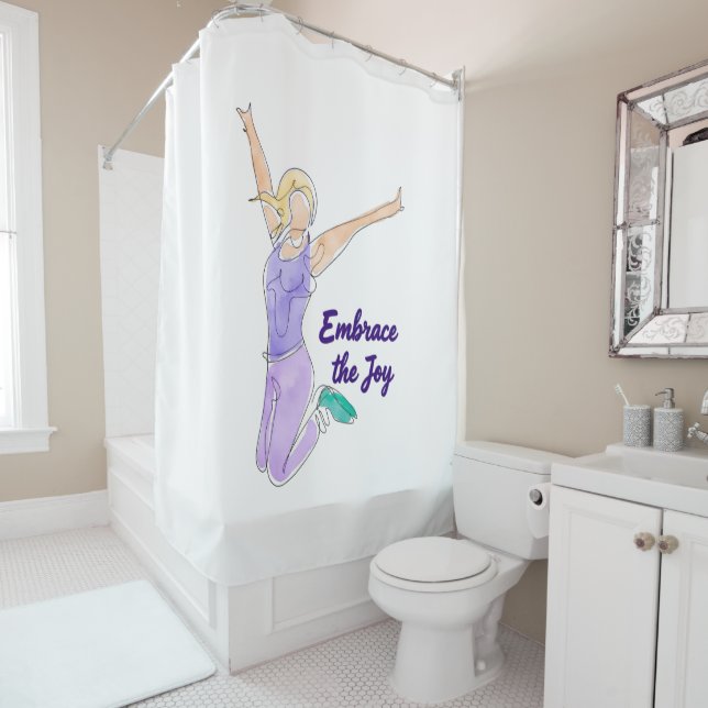 Joyful Jump Shower Curtain (In Situ)