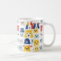 Joyful Jungle Adorable Animal Faces Mug