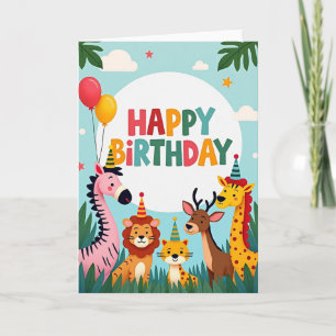 Joyful Jungle Friends Card