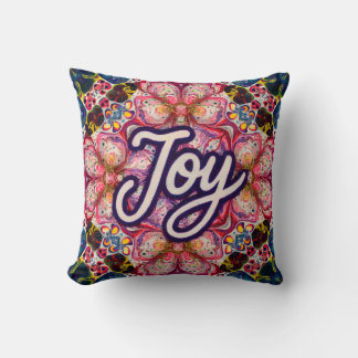 Joyful Kaleidoscope Floral Art Pillow