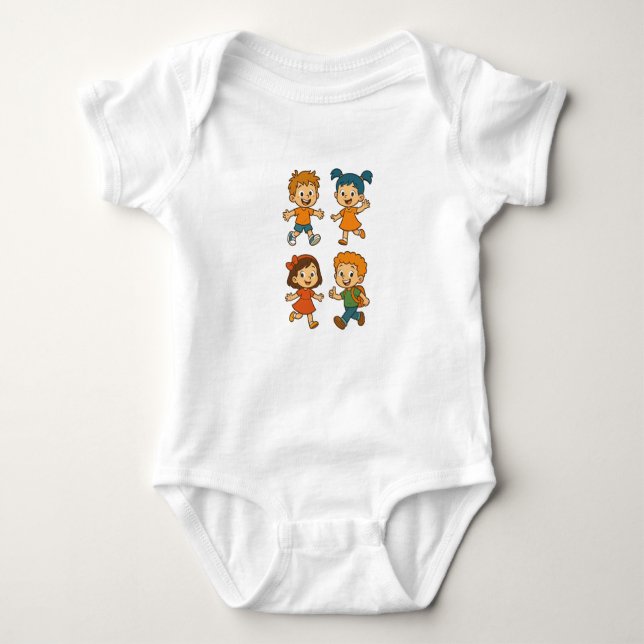 Joyful Kids – Walking into Fun! Baby Bodysuit (Front)