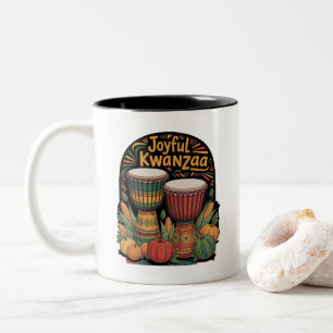 Joyful Kwanzaa Celebration Two-Tone Coffee Mug
