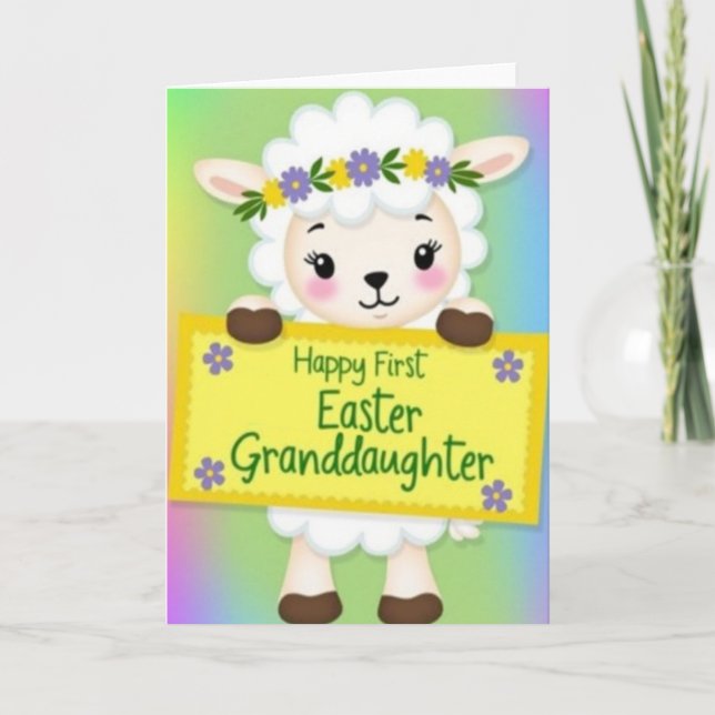 Joyful Lamb Milestone Card (Front)