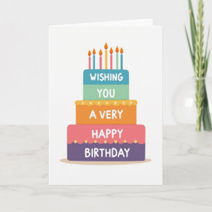 Joyful Layered Cake Card