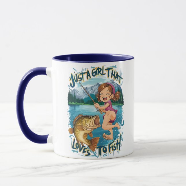 Joyful Leap With Finned Friend Mug (Left)