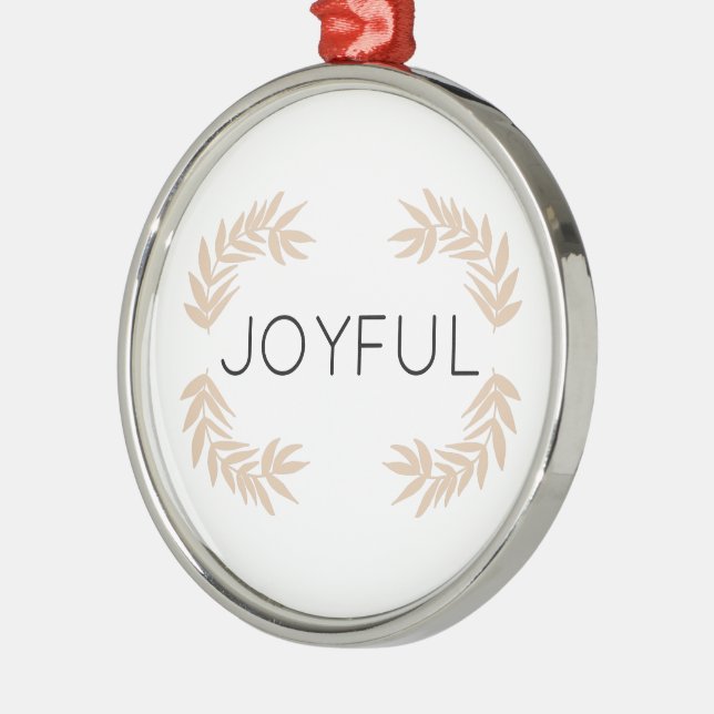 Joyful Leaves Metal Ornament (Left)