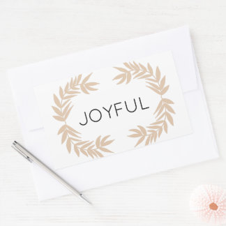 Joyful Leaves Rectangular Sticker