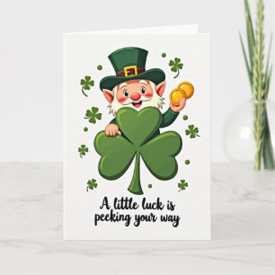 Joyful Leprechaun Luck Card
