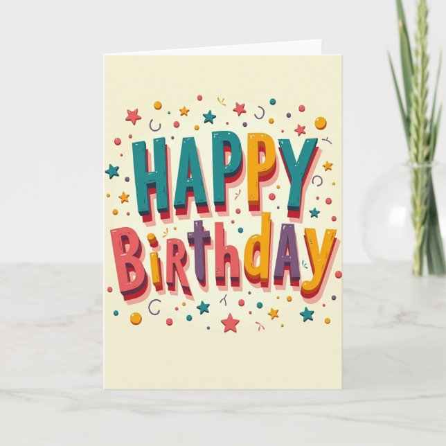 Joyful Letter Birthday Card (Front)