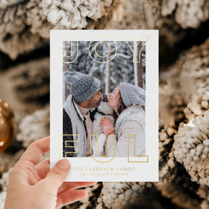 Joyful Letters Foil Holiday Card