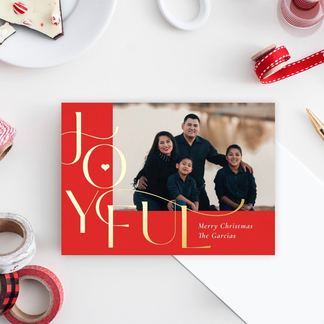 Joyful Life Foil Holiday Card Christmas Card (Creator Uploaded)